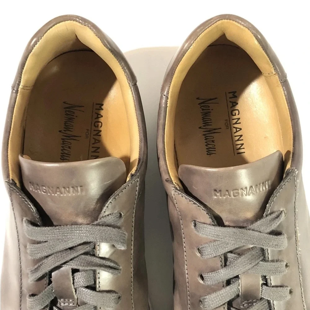 Magnanni Costa Lo Leather Sneakers Grey Patina Men’s Shoes Portugal 19959